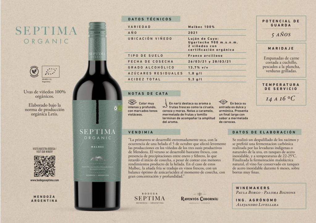 Nuevo Septima Organic Malbec|El magazine de vinos, gastronomía y lifestyle para las mentes inquietas