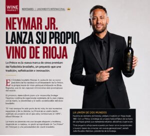 Neymar Jr. entra al mundo del vino con su propia marca de Rioja
